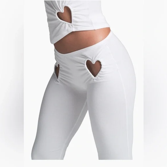 SKIMS White Heart Cutout Boot Flare Pants - Picture 3 of 5